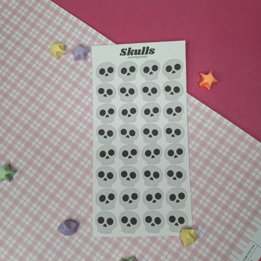 Skulls sticker sheet